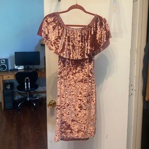 Velvet pink dress size 10 (will fit smaller)